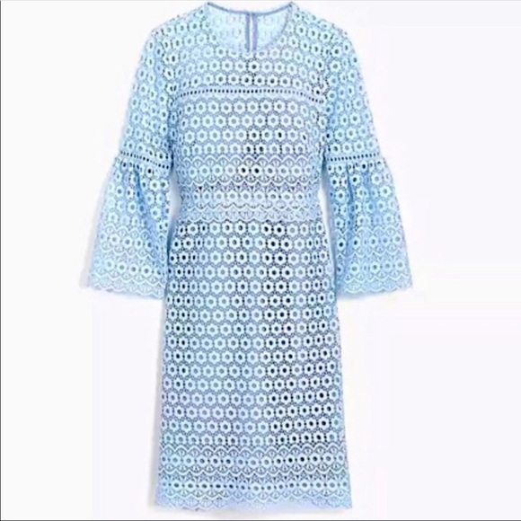 J Crew Daisy Lace Dress Lined Bell Sleeves 12 - Picture 8 of 8